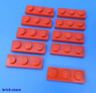 LEGO® Nr.- 362321 / 1x3 Platte rot / 10 Stück