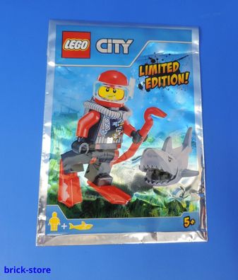 LEGO® City Limited Edition 951703 / Taucher Figur mit Hai / Polybag