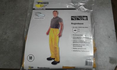 Regenschutzhose PU-Stretch, Farbe gelb, Größe M / 50