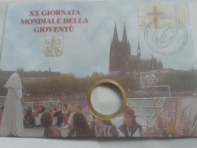2 euro Vatikan 2005 Weltjugendtag Numisbrief coincard Folder - LEER - ohne Münze