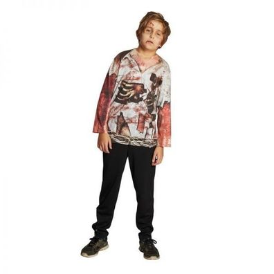 Zombie - Shirt - Größe: 104 - 152 - Kinderhalloweenvekleidung