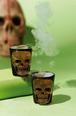Halloween-Schnapsglas "Skull" - 2 Stück