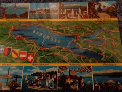 5329-Postkarte, Ansichtskarte-Bodensee Mehrbildkarte