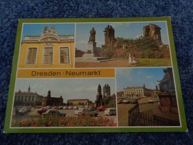 5362 Postkarte, Grußkarte, Ansichtskarte-Dresden Neumarkt Mehrbildkarte DDR