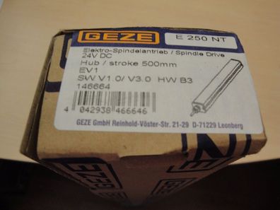 GEZE Spindelantrieb E 250 NT 24 Volt EV 1 silber HUB 200 - 500 mm ohne Zubehör