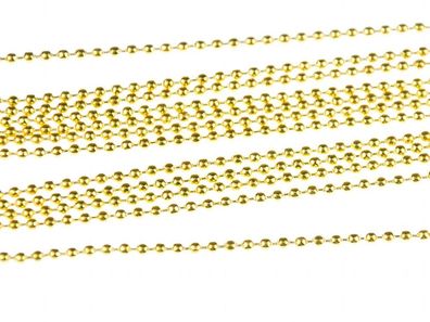 12x Kugelkette 2 4mm DIY Miniblings Kette vergoldet Schmuckketten 80cm