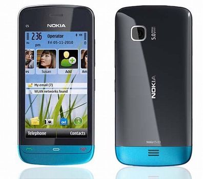 Nokia C5-03 NAVI Smartphone (8.1cm (3.2 Zoll) Touchscreen, Ovi Karten, GPS