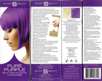 Smart Beauty-Pure Purple, Semi-Permanente Haarfarbe 50 ml