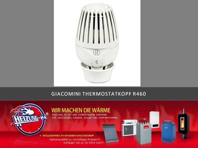 Thermostat Thermostatkopf R460 Flüssigfühler weiß Giacomini M30x1,5mm R460X001