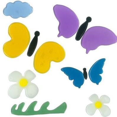 Magic Gel Fensterbilder kreative Dekorationsidee Bag medium Schmetterlinge Neu