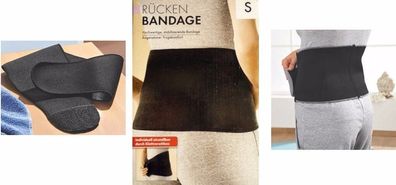 Rückenbandage Sportbandage Delta-Sport schwarz Klettverschluss Größe S. NEU unbenutzt