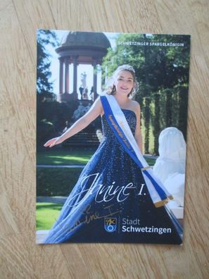 Schwetzinger Spargelkönigin Janine I. - handsigniertes Autogramm!!!