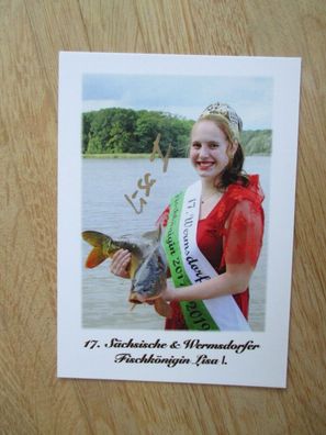17. Sächsische und Wermsdorfer Fischkönigin 2017-2019 Lisa Keil - handsign. Autogramm