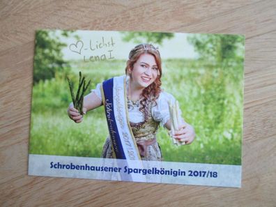 Schrobenhausener Spargelkönigin 2017/2018 Lena Hainzlmair - handsigniertes Autogramm!