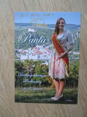 Riedenburger Dreiburgenkönigin 2017/2018 Paula Mayer - handsigniertes Autogramm!!!