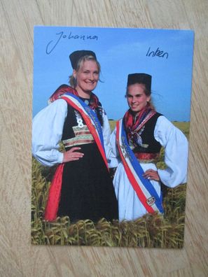 Kornkönigin Probstei 2017/2018 Johanna und Kornprinzessin Inken - hands. Autogramme!!
