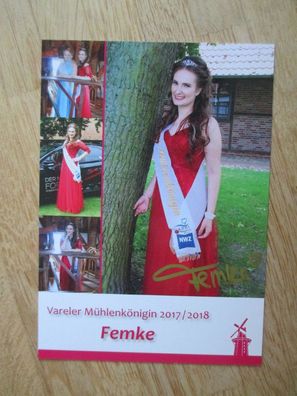 Vareler Mühlenkönigin 2017/2018 Femke - handsigniertes Autogramm!!!