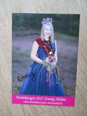 Heidekönigin 2017 Emely Ahlden - handsigniertes Autogramm!!!