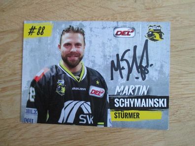 Eishockey Krefeld Pinguine Saison 17/18 Martin Schymainski - handsigniertes Autogramm
