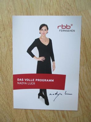 RBB Fernsehmoderatorin Nadya Luer - handsigniertes Autogramm!!!