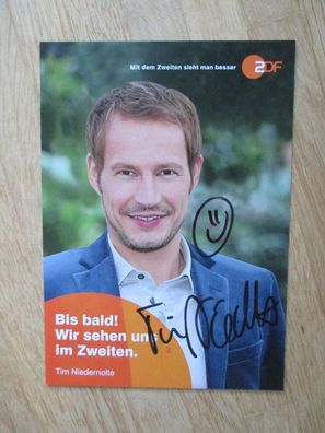 ZDF Fernsehmoderator Tim Niedernolte - handsigniertes Autogramm!!!