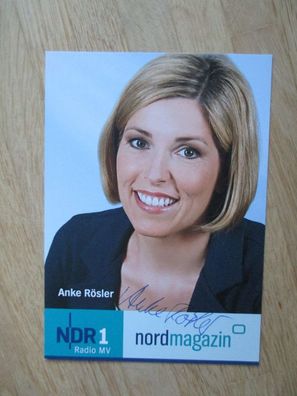 NDR Fernsehmoderatorin Anke Rösler - handsigniertes Autogramm!!!