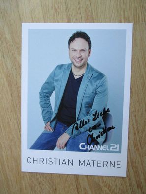 Channel 21 Fernsehmoderator Christian Materne - handsigniertes Autogramm!!!