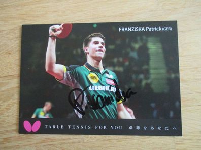 Tischtennis Star Patrick Franziska - handsigniertes Autogramm!!!