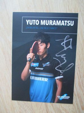 Tischtennis Bundesliga Ochsenhausen Yuto Muramatsu - handsigniertes Autogramm!!!