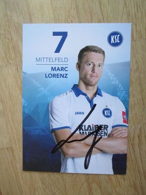 Karlsruher SC Saison 17/18 Marc Lorenz - handsigniertes Autogramm!!!