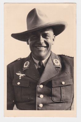 67961 Original Fotos Luftwaffen Offizier mit Cowboyhut 2. Weltkrieg