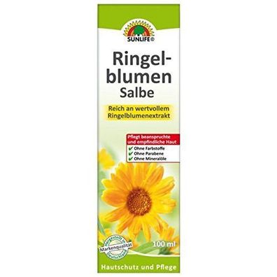 Sunlife Ringelblumen Salbe pflegt beanspruchte und empfindliche Haut 100 ml