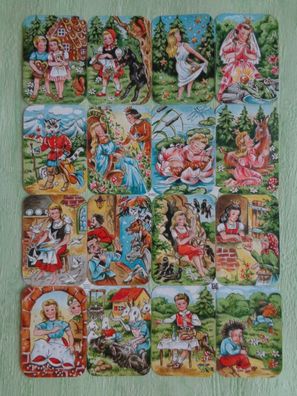 Schwerdtfeger EAS 3010 3014 3067 3180 Märchen alte Glanzbilder Sheets Scraps Plaatjes