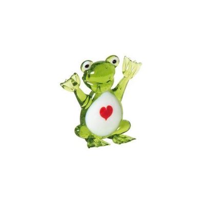 Glas-Frosch mit Herz