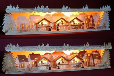 3D-Schwibbogen-Erhöhung 78cm Unterbank Weihnachtsmarkt Pyramide Erzgebirge Sockel