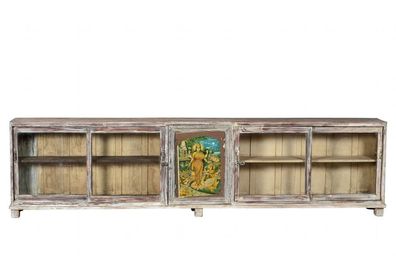 Indien 1910 300cm Ladentheke Glasvitrine Kredenz 3m lang shabby chic