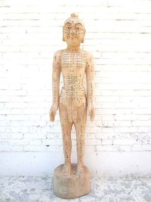China 1950 Akupunktur Lehrmodell Skulptur lebensgrosser maennlicher Ko