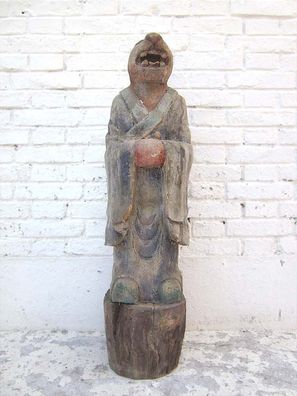 China Skulptur Schwein Horoskop Figur buddhistisch Pappel 100 Jahre al