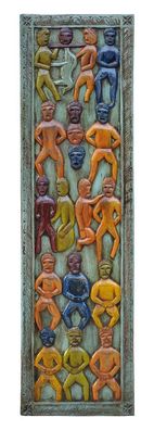 Indien schlankes buntes Wandbild Dekortafel ethno style colour bei Lux