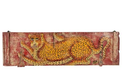 India typisches Wandbild mit Tiger Motiv Querformat Asien Dekor Einric