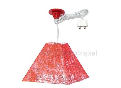 Hängelampe Deckenlampe rot 3,5V für Puppenhaus, Puppenstube, Kahlert 10518