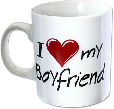 Keramiktasse mit Aufdruck I like my Boyfriend 57407