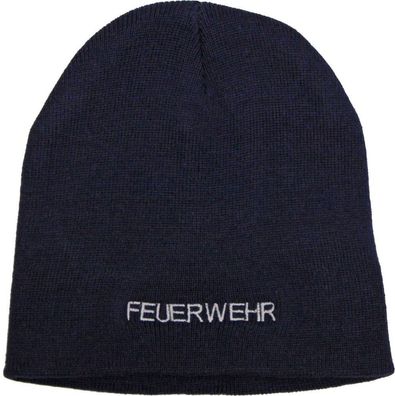 Beanie-Mütze mit Einstickung – Feuerwehr – 54605 Schwarz