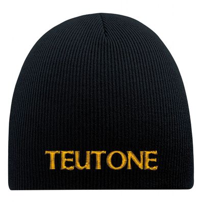 Beanie-Mütze mit Einstickung – Teutone – 55619 Schwarz