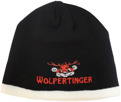 Beanie-Mütze mit Einstickung – Wolpertinger – 55627 Schwarz