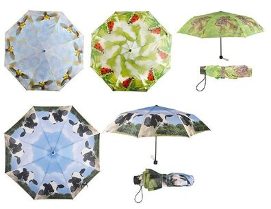 1 Taschenschirm Vogel Käfer Hasen Kuh Tiere Tier Schirm Schirme Regenschirm neu
