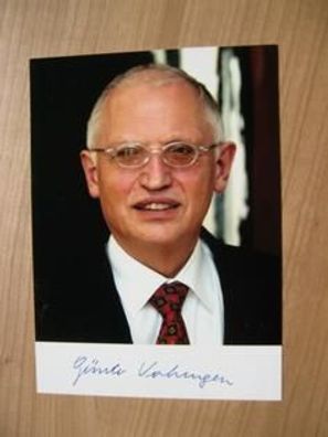 EU Kommissar Günter Verheugen - handsigniertes Autogramm!!!