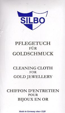 Silbo Pflegetuch für Goldschmuck - Cleansing cloth for Gold Jewellery 30 x 24 cm 1 St