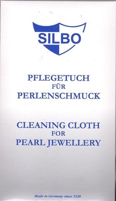 Silbo Pflegetuch für Perlenschmuck - Cleansing cloth for Pearl Jewellery 30 x 24 cm