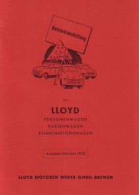Bedienungsanleitung LLoyd LP / LL / LS / LK 300 Personenwagen, Oldtimer